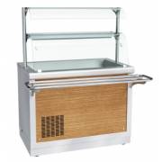 Прилавок холодильный ПВВ(Н)-70Х-02-НШ, 1120 мм, +1…+10 С (открытый), охлаждаемая ванна без гастроемк