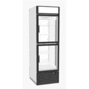 Шкаф холодильный Капри 0,5 Н(СК) дверь стеклянная сверху, металл снизу