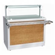 Прилавок-витрина тепловой ПВТ-70Х-04, 1120 мм, плоский подогреваемый стол, тепловой шкаф +20…+85°C, 