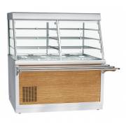 Прилавок-витрина холодильный ПВВ(Н)-70Х-С-03-НШ, 1500 мм, саладэт +5…+15 С (динамика), плоский стол,